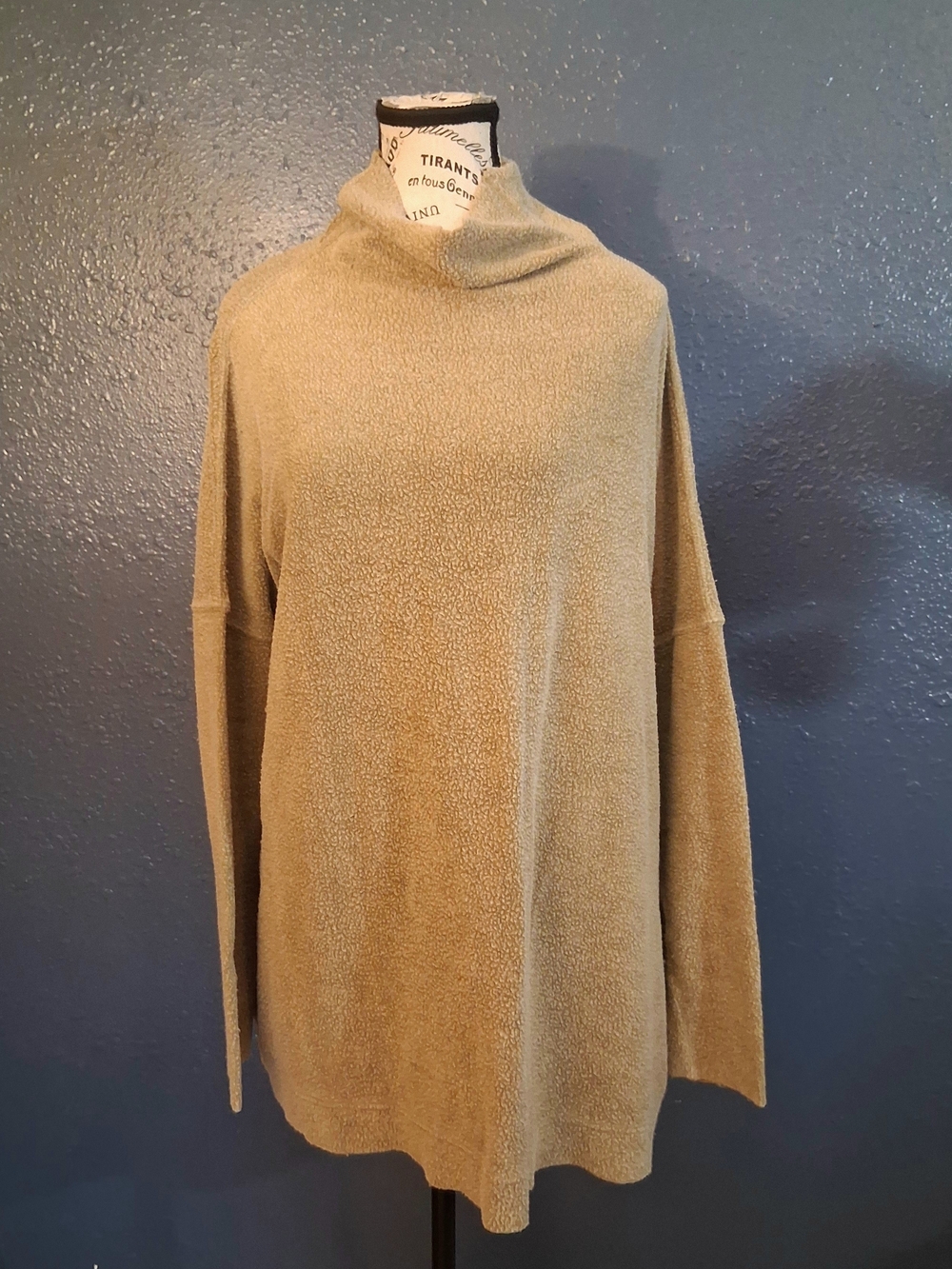 Free People Womens Cozy Oversized Camel Turtleneck Top XS